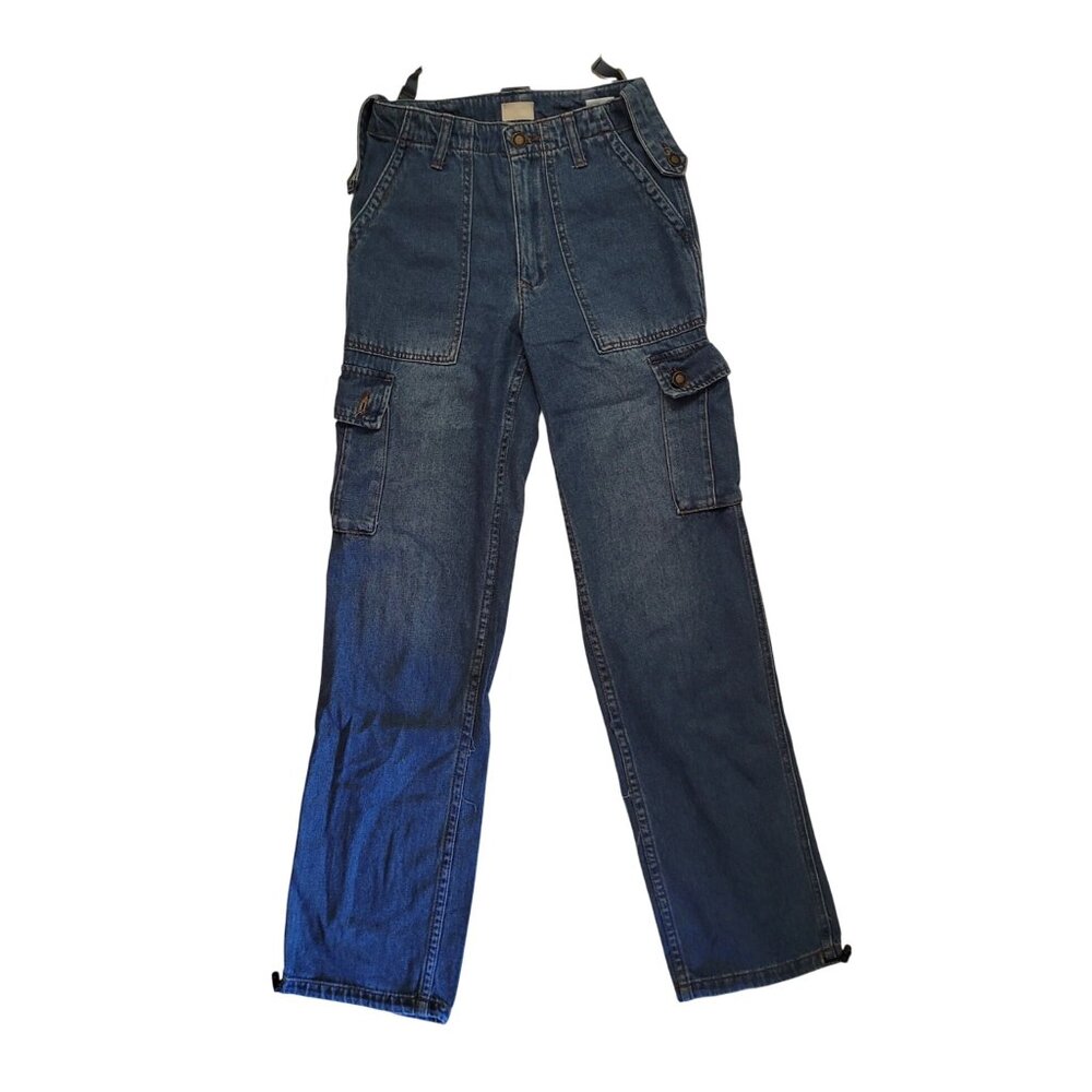 Simple Society Junior Girl Denim Cargo Pants Size 00/23